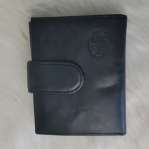 JULIA BUXTON Heiress Black Leather Double Cardex Snap Closure Coin Pocket Wallet